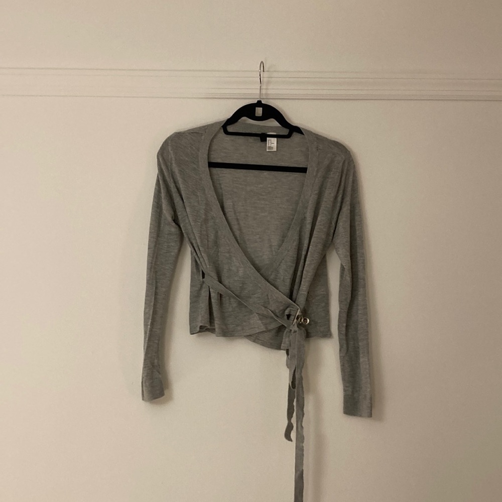 Fine Knit Ballet Wrap Sweater